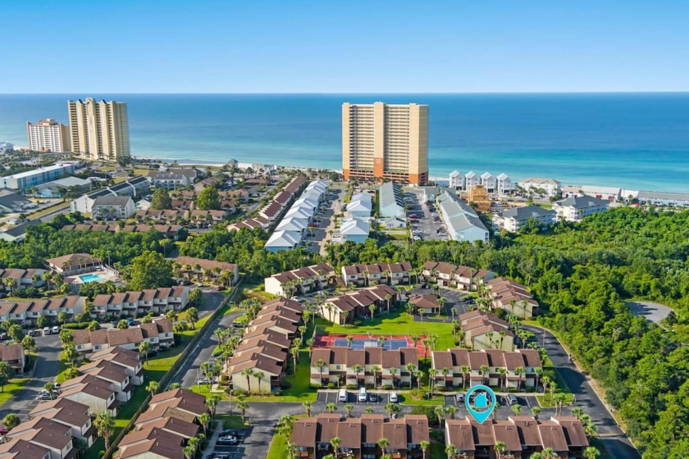 Experience Starlit Nights From Beach Happy'S Balcony Overlooking The Community Pool At Beachwalk Villa Panama City Beach Eksteriør billede